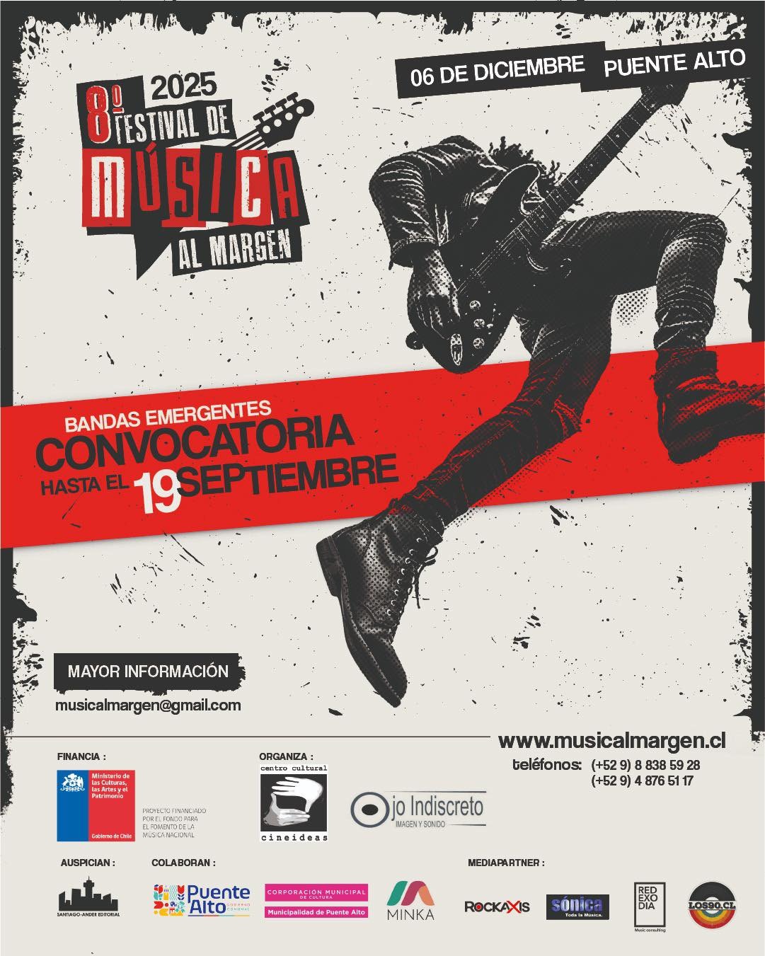 Puente Alto abre sus puertas al rock: Se lanzan las convocatorias para el VIII Festival de Música al Margen