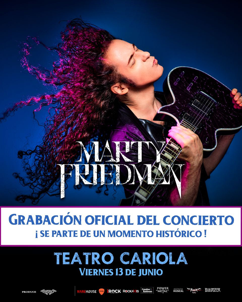 Marty Friedman anuncia regreso a Chile con registro oficial de su concierto en Teatro Cariola