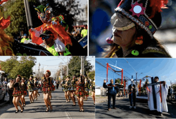 Lo Espejo realizó procesión en el III Carnaval de La Tirana