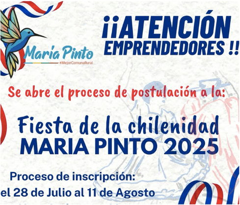 María Pinto: Postulaciones para la Fiesta de la Chilenidad