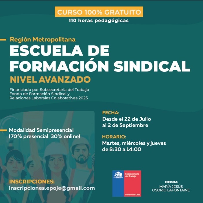 Inicia convocatoria Escuela de Formación Sindical