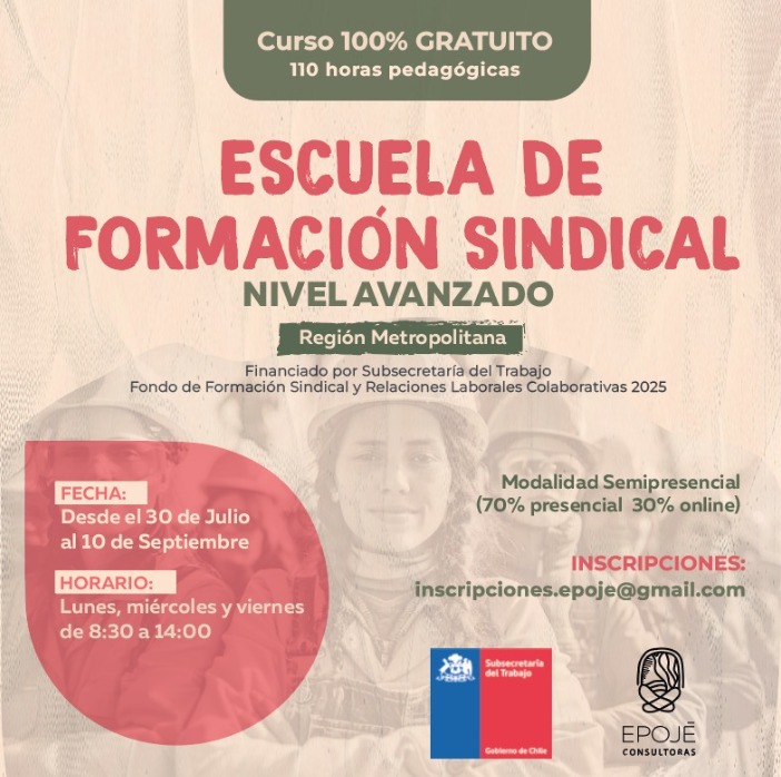 Inicia convocatoria Escuela de Formación Sindical