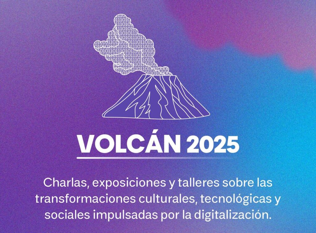 VOLCÁN 2025: evento gratuito de cultura digital, talleres y exposición de arte medial impulsan la creatividad tecnológica en Santiago.