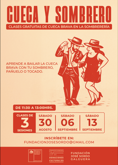 Taller de cueca brava gratuito en Santiago: La Sombrerería