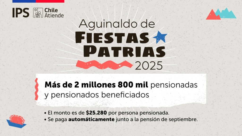 Aguinaldo de Fiestas Patrias: Pensionados beneficiados