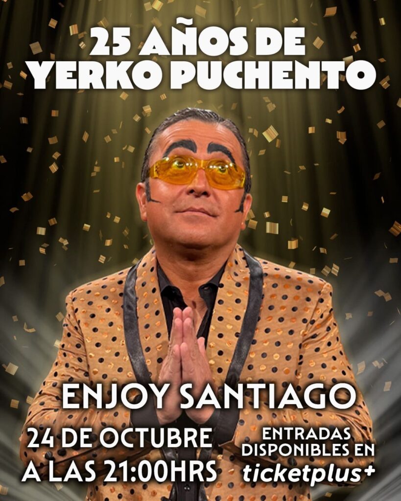 Yerko Puchento celebra 25 años de humor con show en Santiago