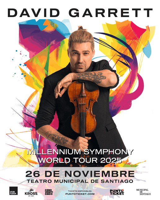 David Garrett el virtuoso del violín en el Teatro Municipal