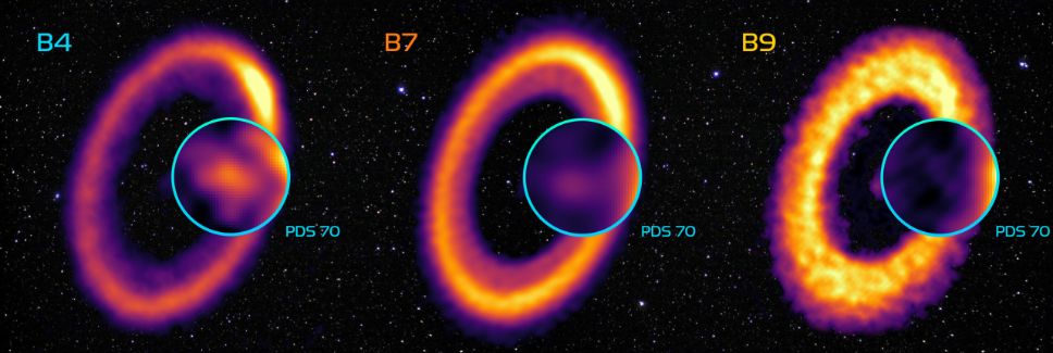 Detectan por primera vez la firma radial del crecimiento de un planeta con ALMA