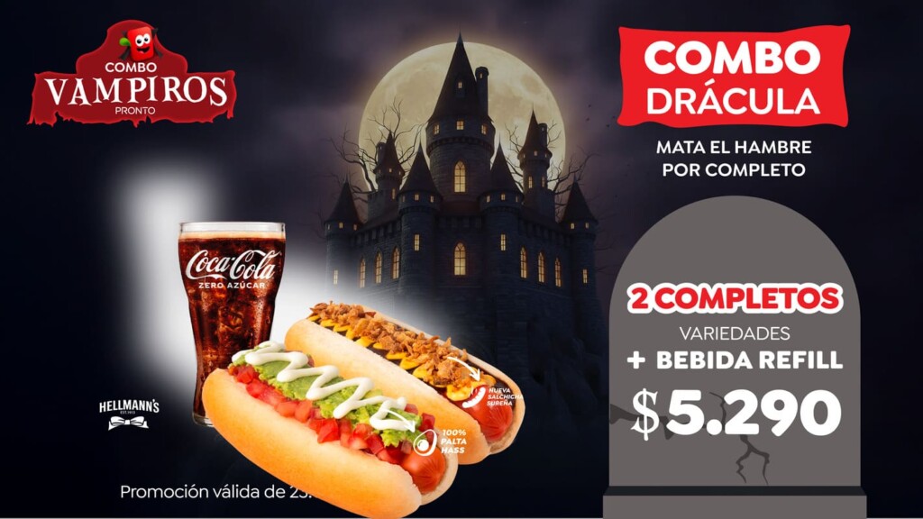 Pronto Copec revive el apetito nocturno con sus nuevos Combos Vampiro