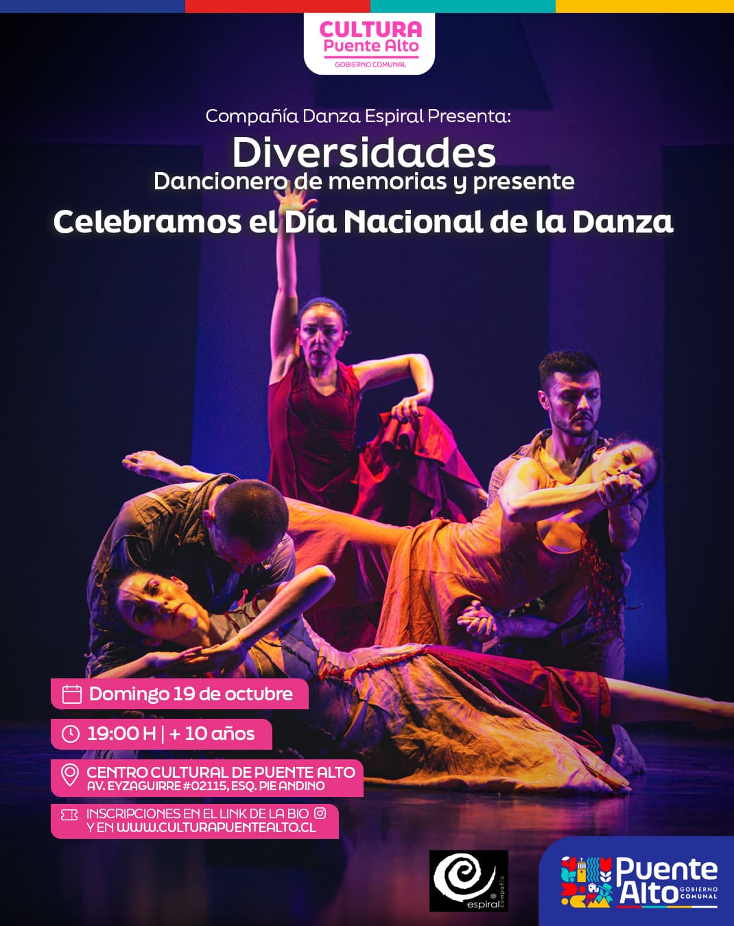 Puente Alto celebra el primer Día Nacional de la Danza con la Compañía de Danza Espiral