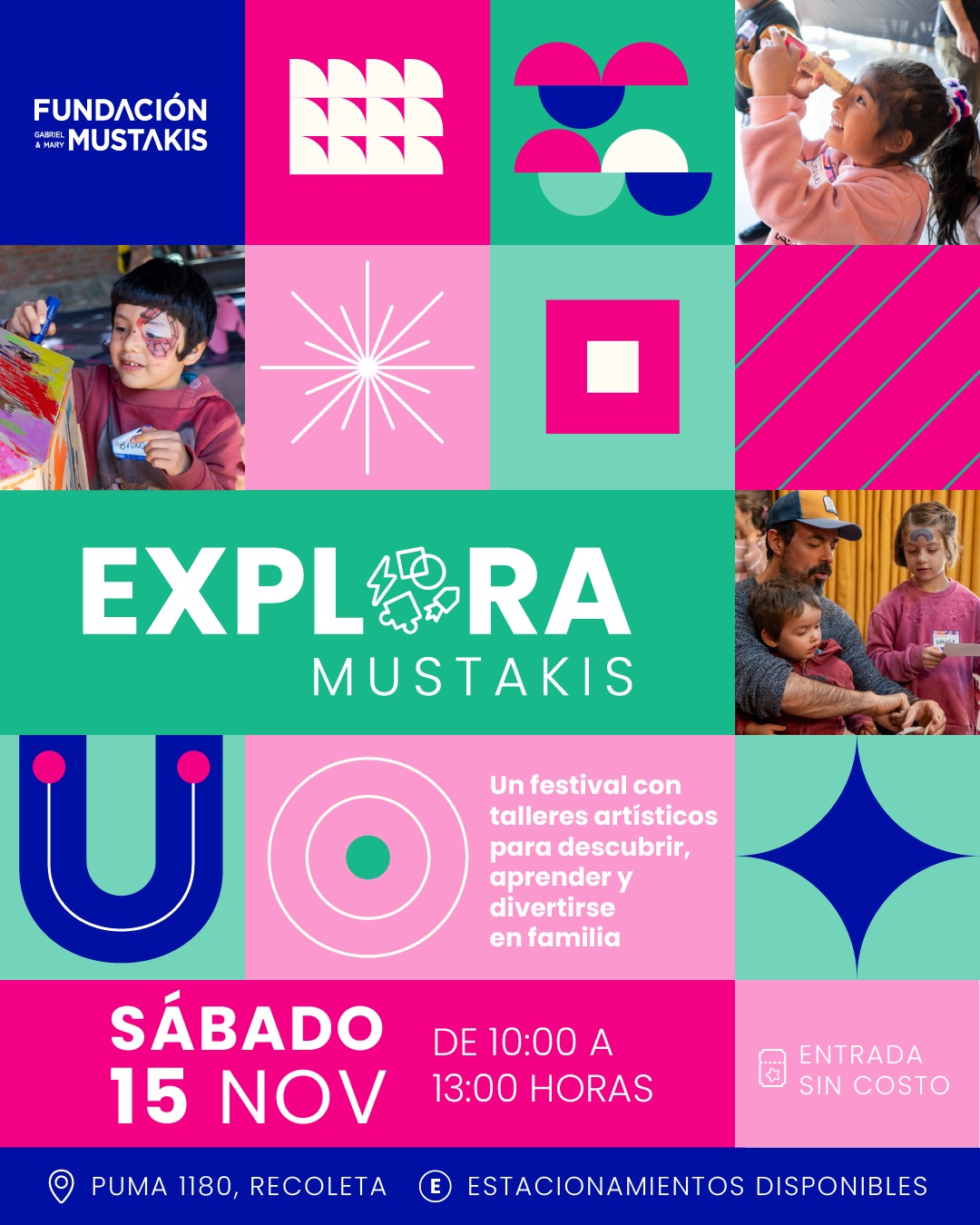 Explora Mustakis: jornada gratuita invita a niñas y niños a vivir la creatividad en Recoleta