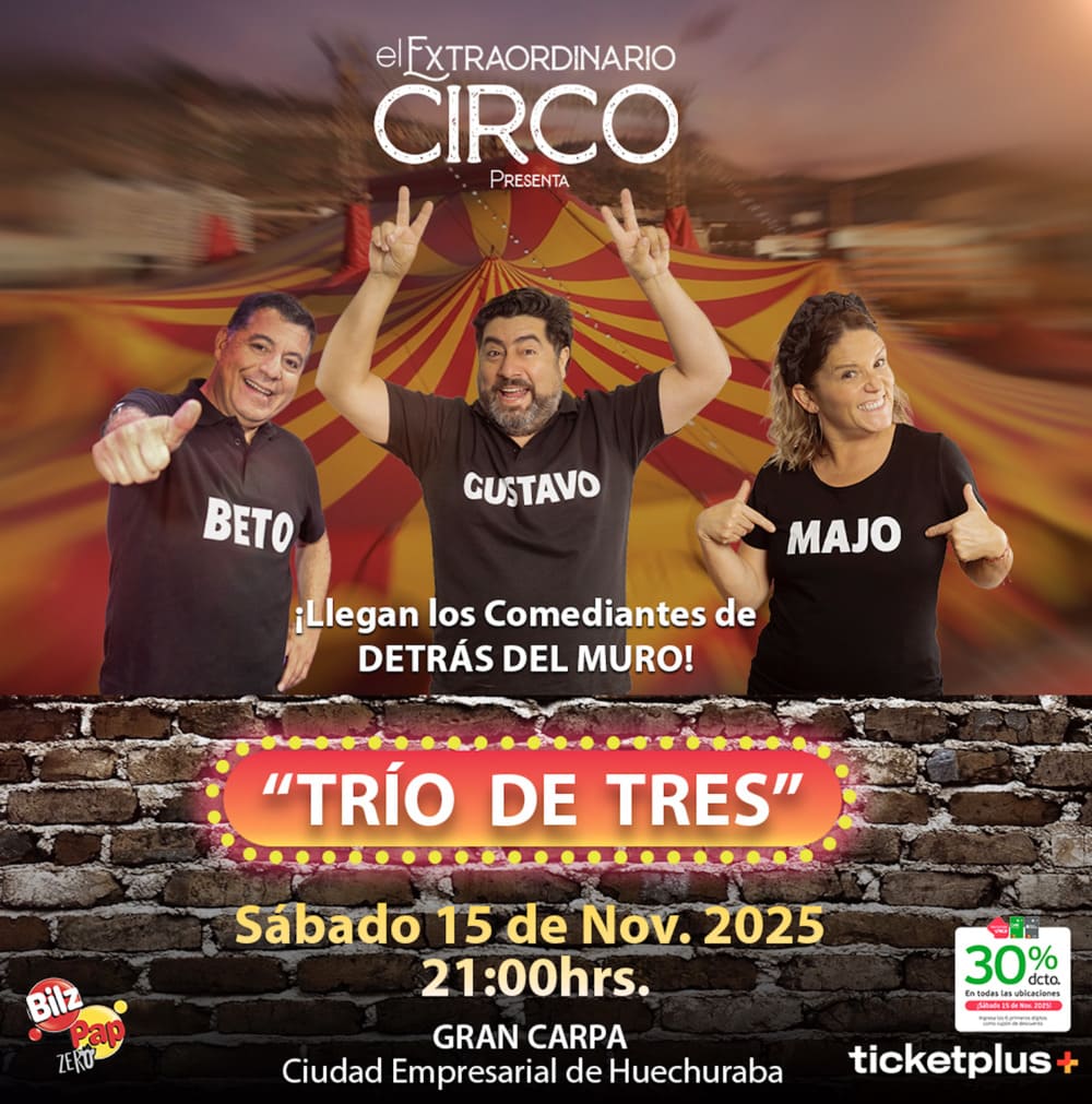 Comediantes de “Detrás del Muro” presentan en Santiago su show “Trío de Tres”