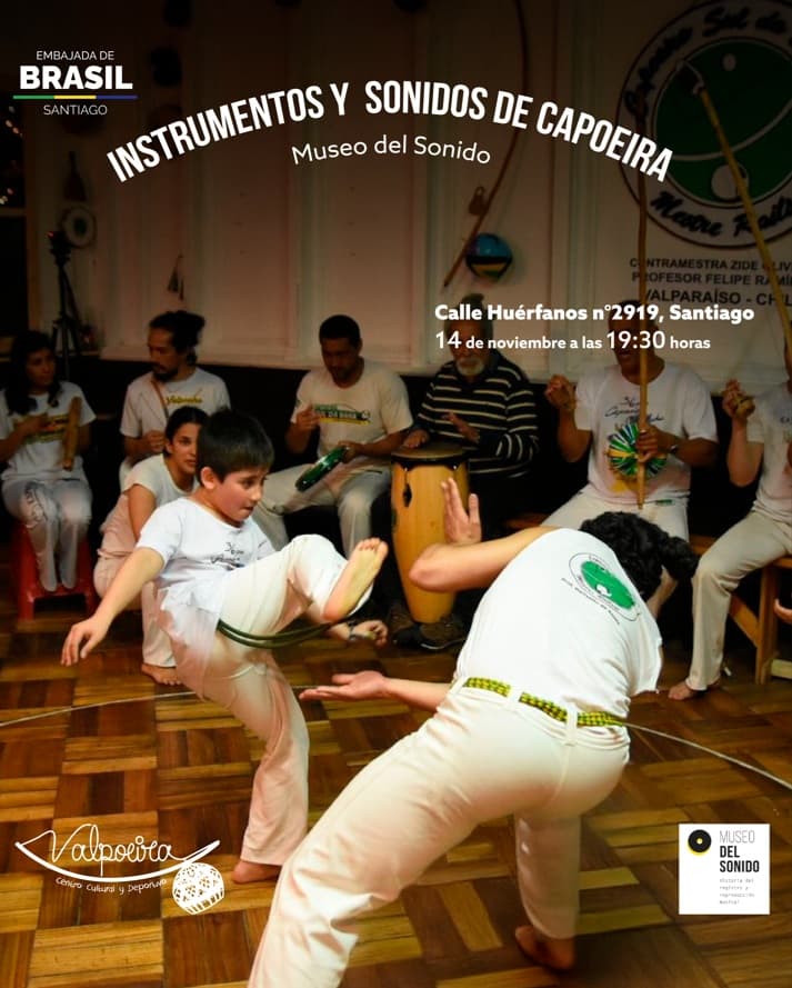 Embajada de Brasil realiza actividades con muestra gratuita de capoeira en Santiago