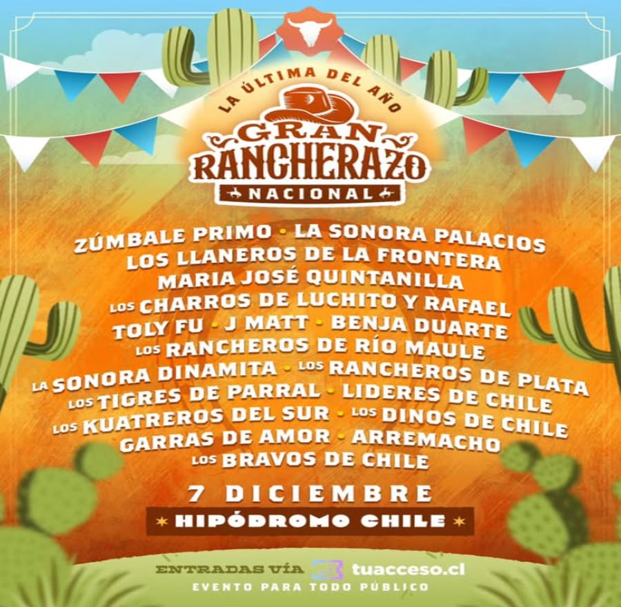 El Gran Rancherazo 2025 promete una fiesta inolvidable en el Hipódromo Chile