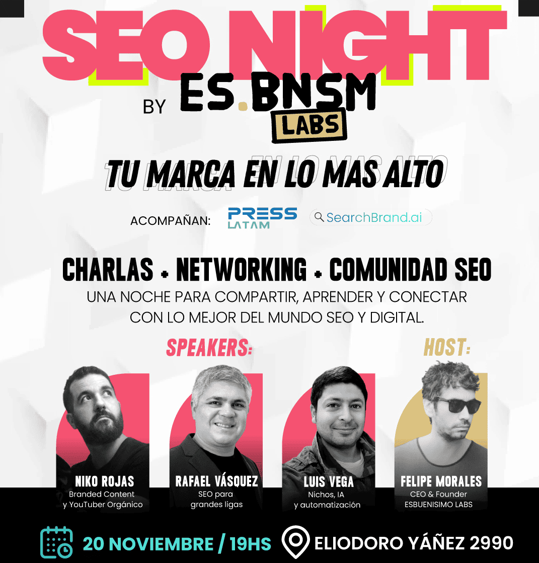 SEO Night Santiago 2025: El evento que reunirá a los líderes del posicionamiento orgánico en Chile