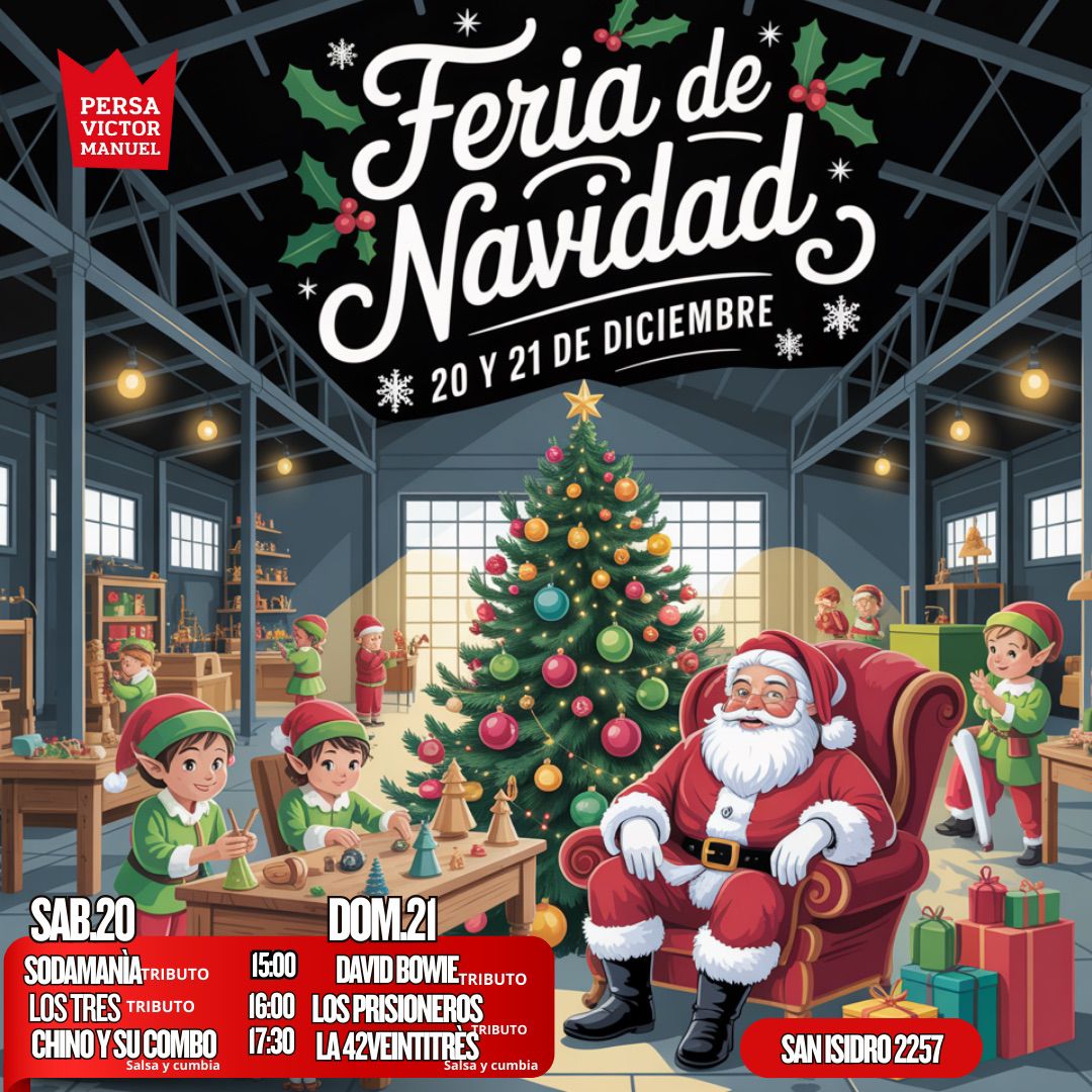 Persa Víctor Manuel, en Barrio Franklin, celebra la Navidad con su tercera Feria Navideña
