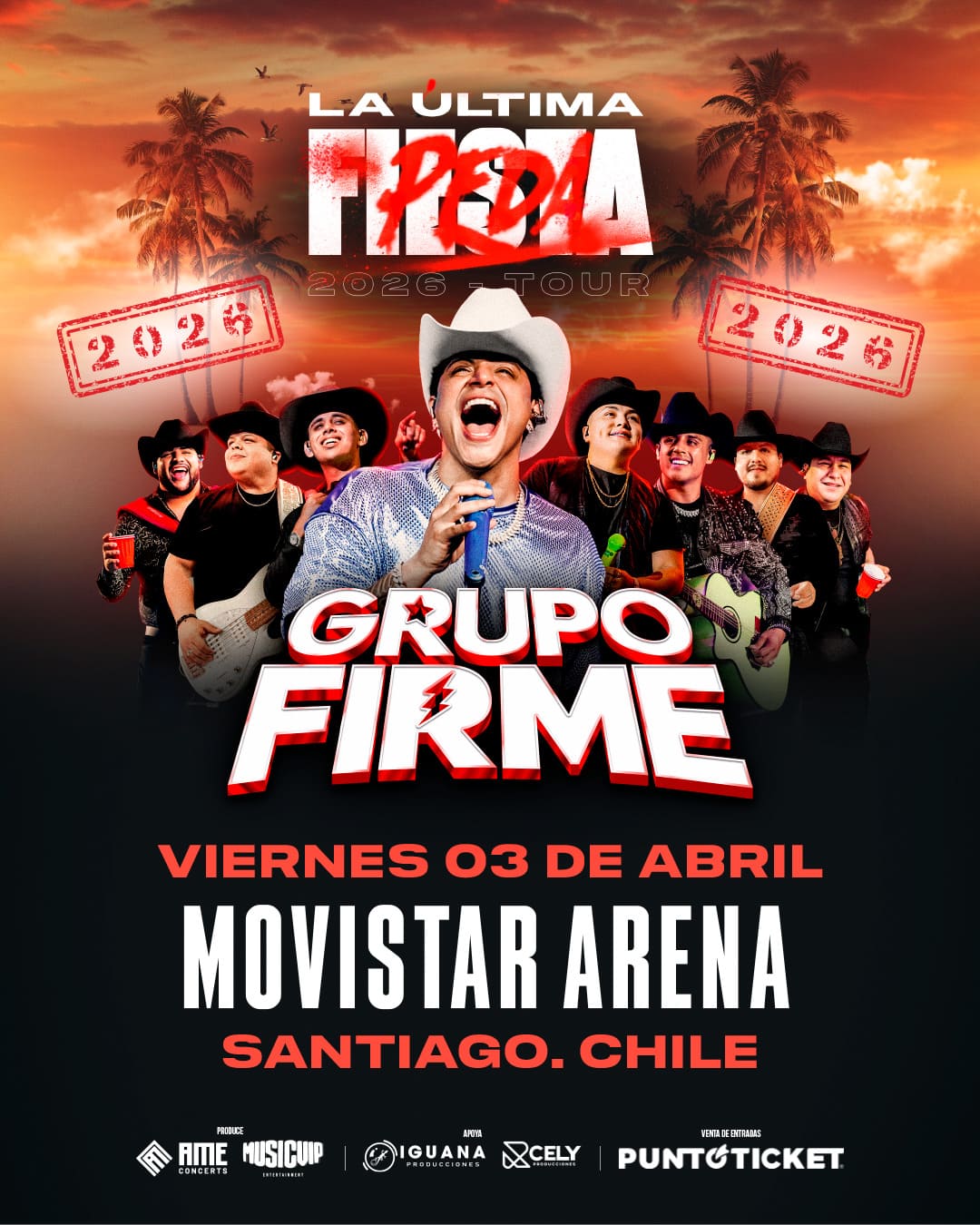 Grupo Firme llega por primera vez a Chile con su gira mundial “La Última Peda 2026”