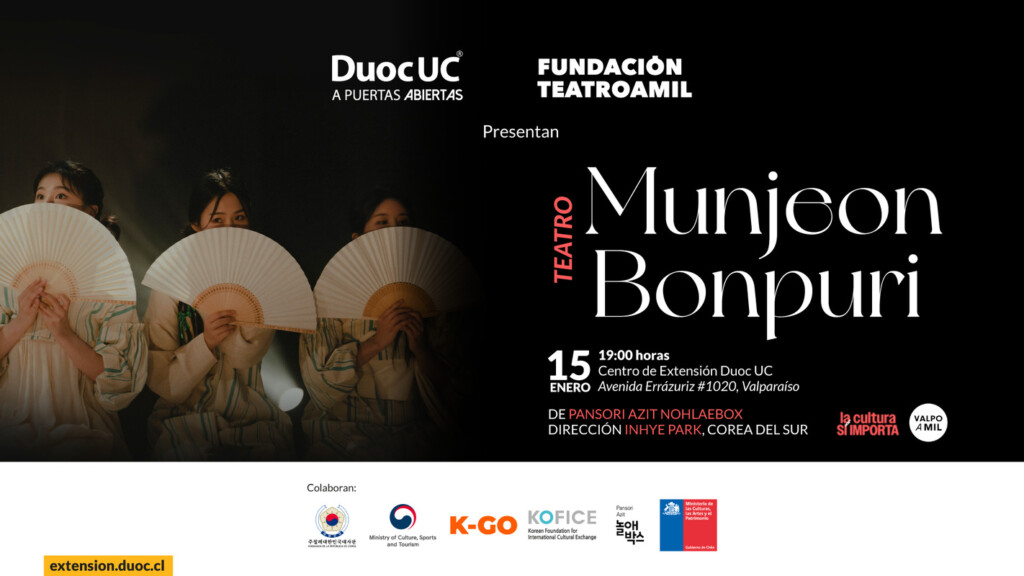 Valpo a Mil: aclamado musical coreano “Munjeon Bonpuri” llega con función gratuita a Duoc UC Valparaíso