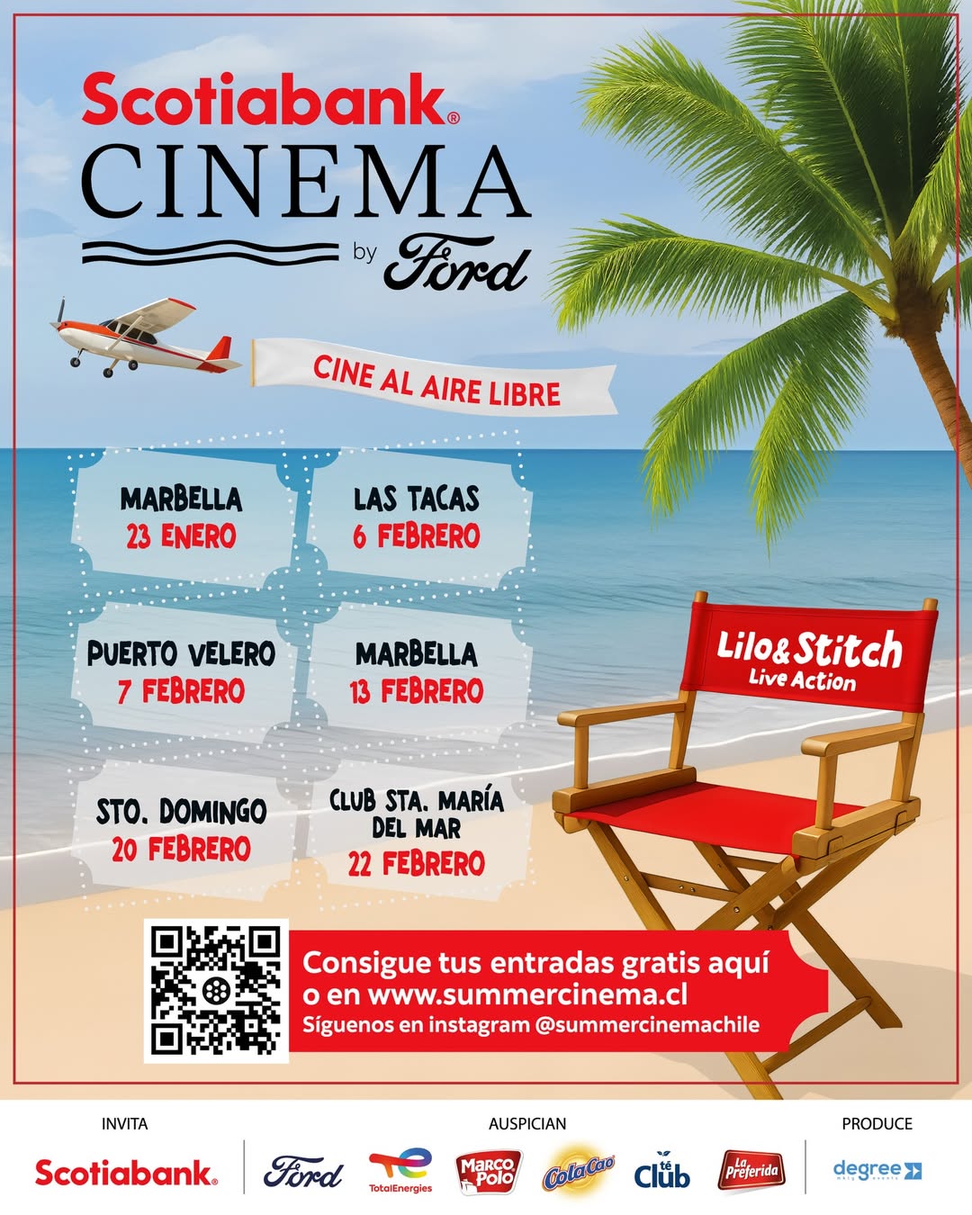 Cine bajo las estrellas en febrero: Cinco funciones gratuitas que se toman distintos balnearios del país