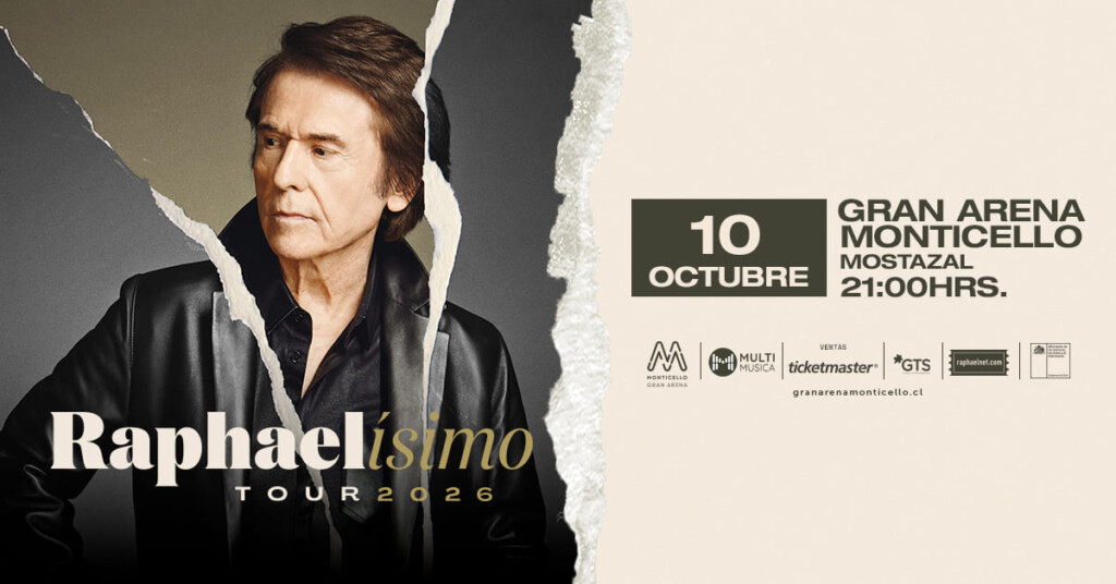 Raphael vuelve a Chile con “Raphaelísimo” y anuncia concierto en Gran Arena Monticello en octubre de 2026