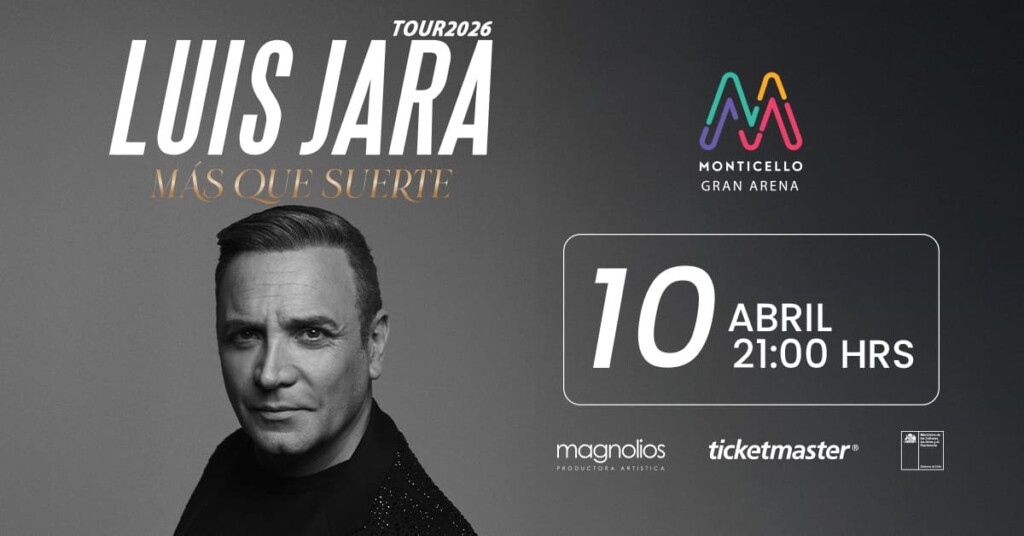 Luis Jara regresa a Gran Arena Monticello con “Más Que Suerte Tour 2026”