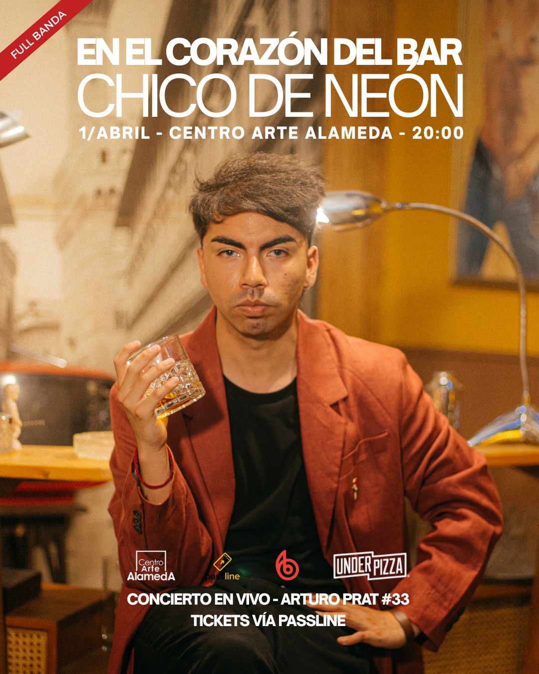 Chico de Neón presenta en vivo “En el corazón del bar” en Centro Arte Alameda