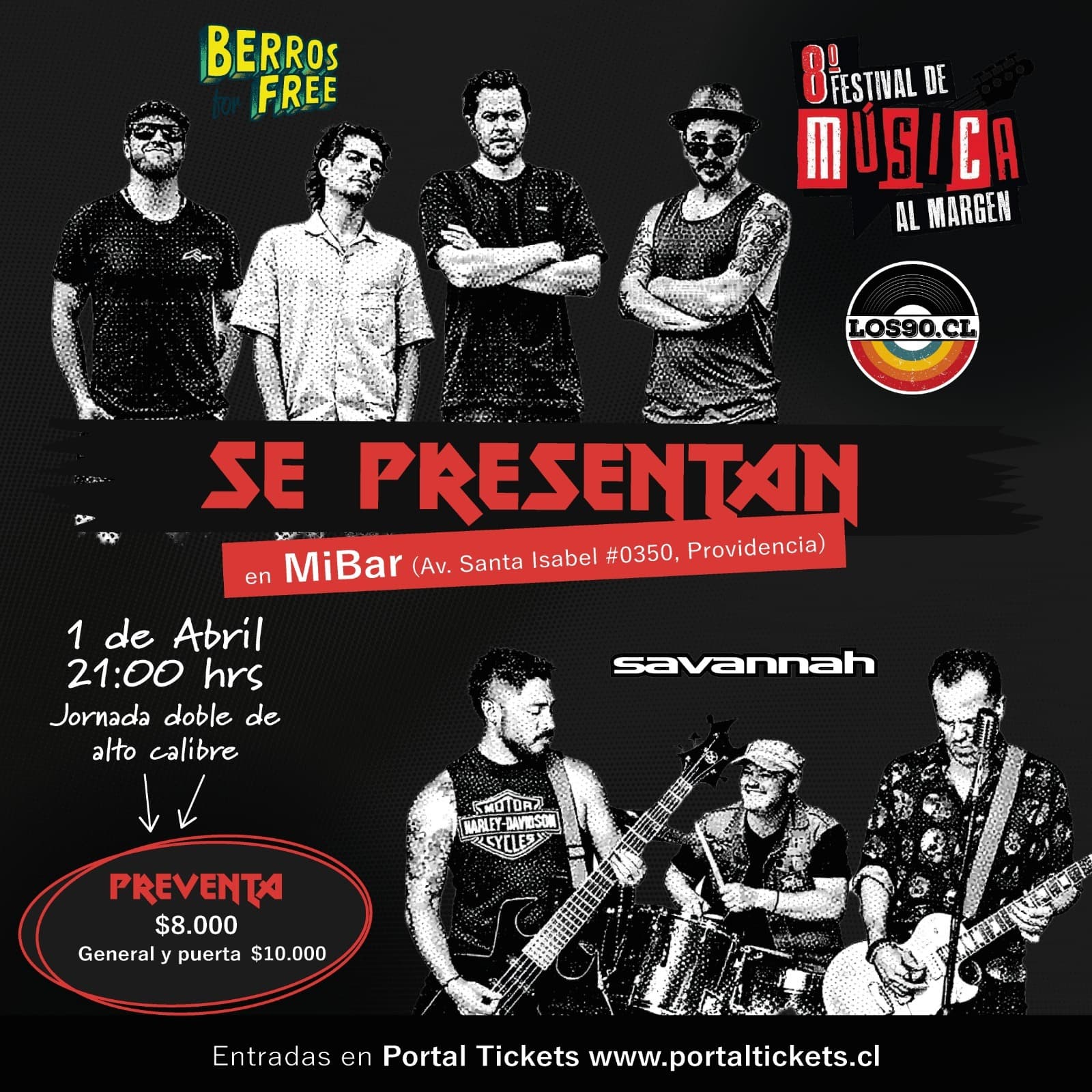 Berros For Free agenda doble golpe en vivo: Crea Rock y Mi Bar asoman en su agenda de presentaciones