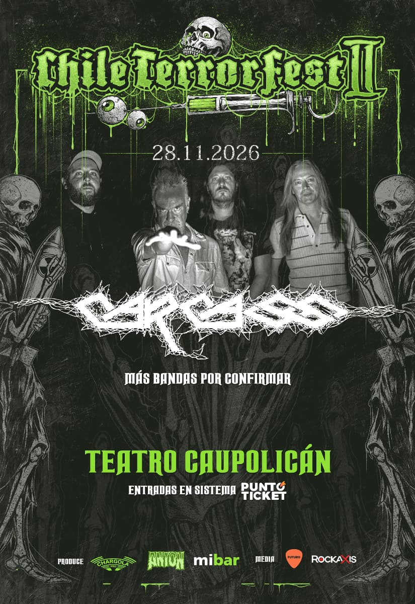 Chile TerrorFest confirma a Carcass como headliner de su segunda edición