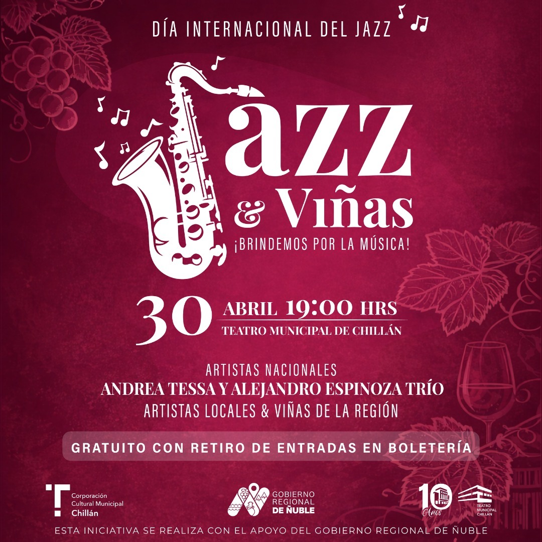 Día Internacional del Jazz: Chillán celebra la música y el valor del patrimonio local