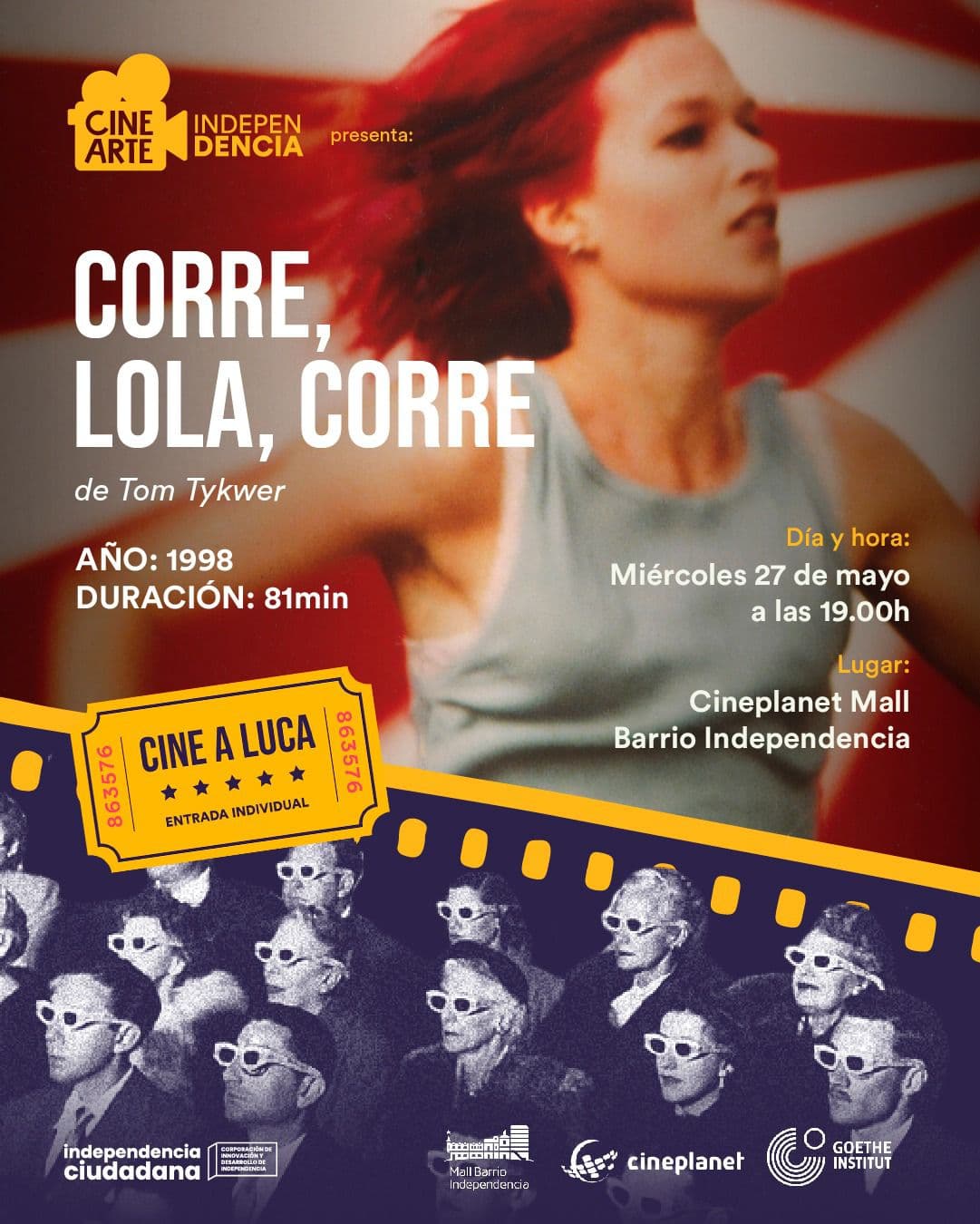 Corre, Lola, corre… al cine a luka en Independencia