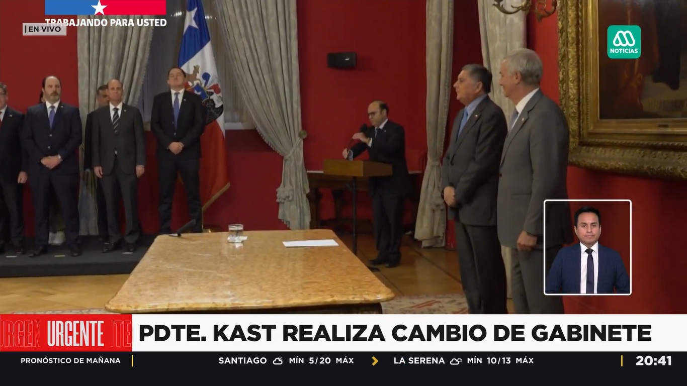 Gobierno del Presidente Kast concreta cambio de gabinete y redefine áreas clave del Ejecutivo