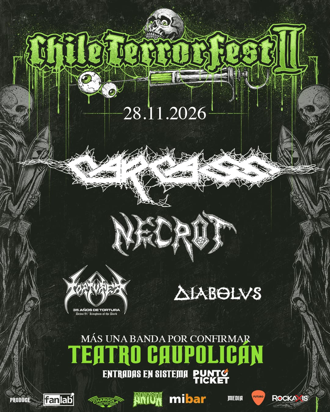 Diabolvs, Torturer, Fallout e Inquisición se suman al demoledor cartel del Chile TerrorFest II
