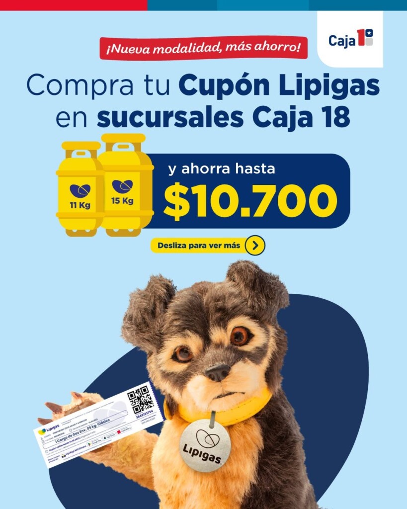 Caja 18 refuerza beneficio de gas con descuentos de hasta $10.700 para afiliados
