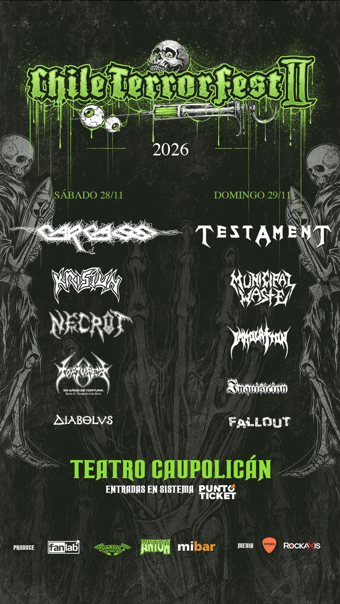 Los brasileños de Krisiun cierran el cartel de la segunda edición del Chile TerrorFest