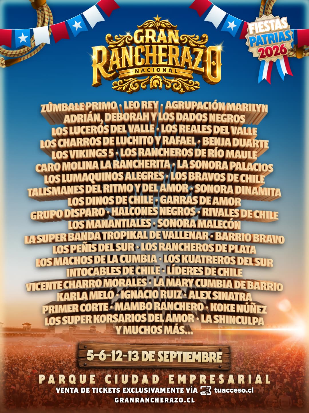 Huechuraba recibirá el Gran Rancherazo Nacional 2026 en Parque Ciudad Empresarial