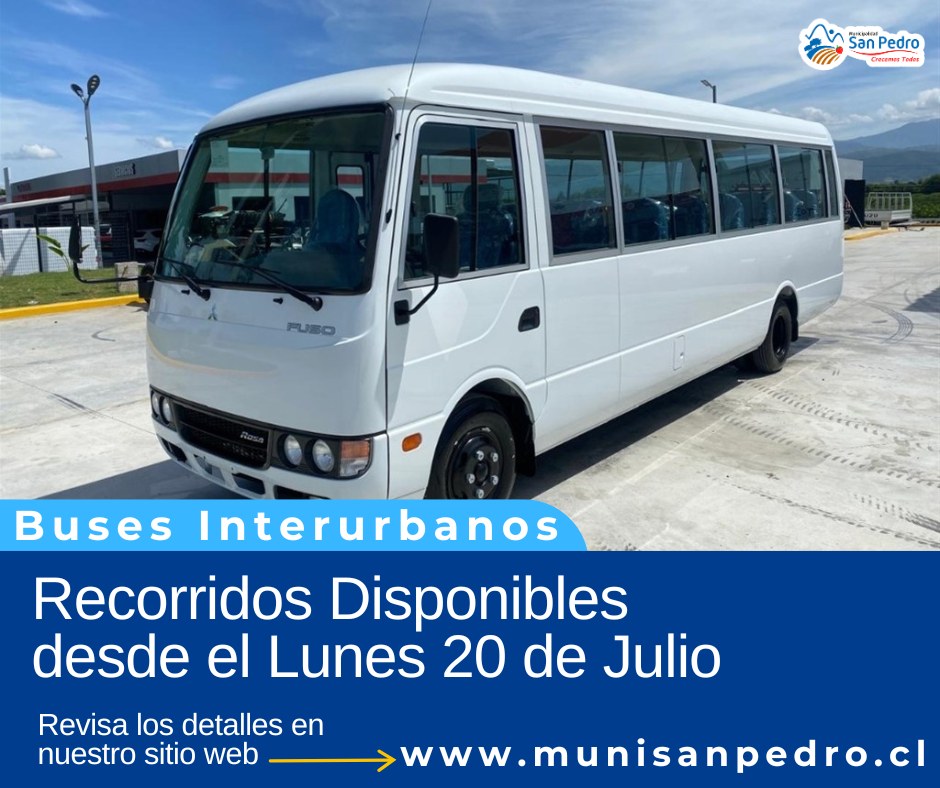 Vuelven los buses interurbanos en San Pedro: Estos son los recorridos, horarios y tarifas