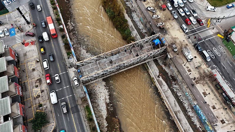 Santiago: Puente Los Carros inicia recuperación y refuerza el plan para revitalizar Mapocho-La Chimba
