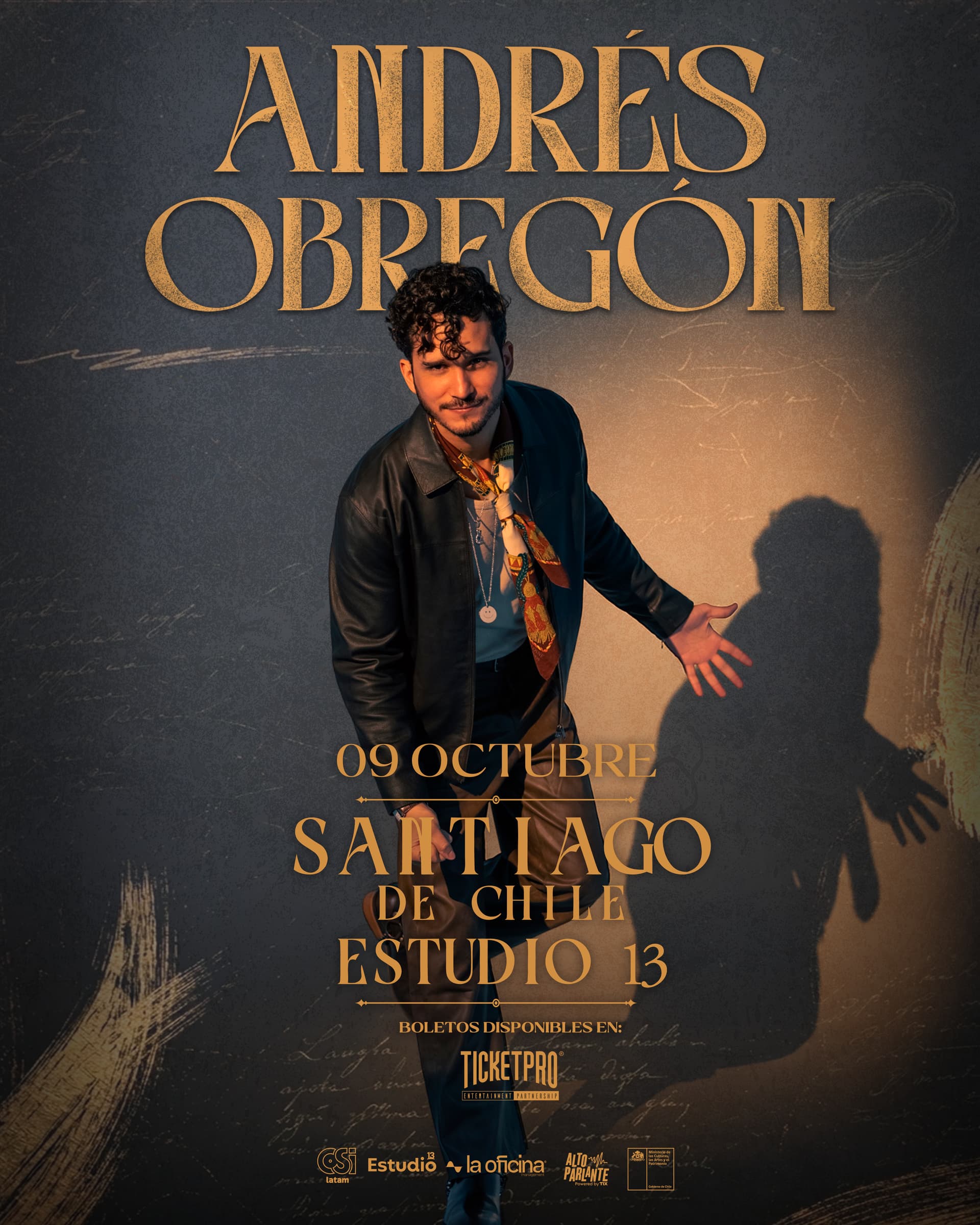 Andrés Obregón llega a Chile para conquistar al público con sus canciones de amor y nostalgia