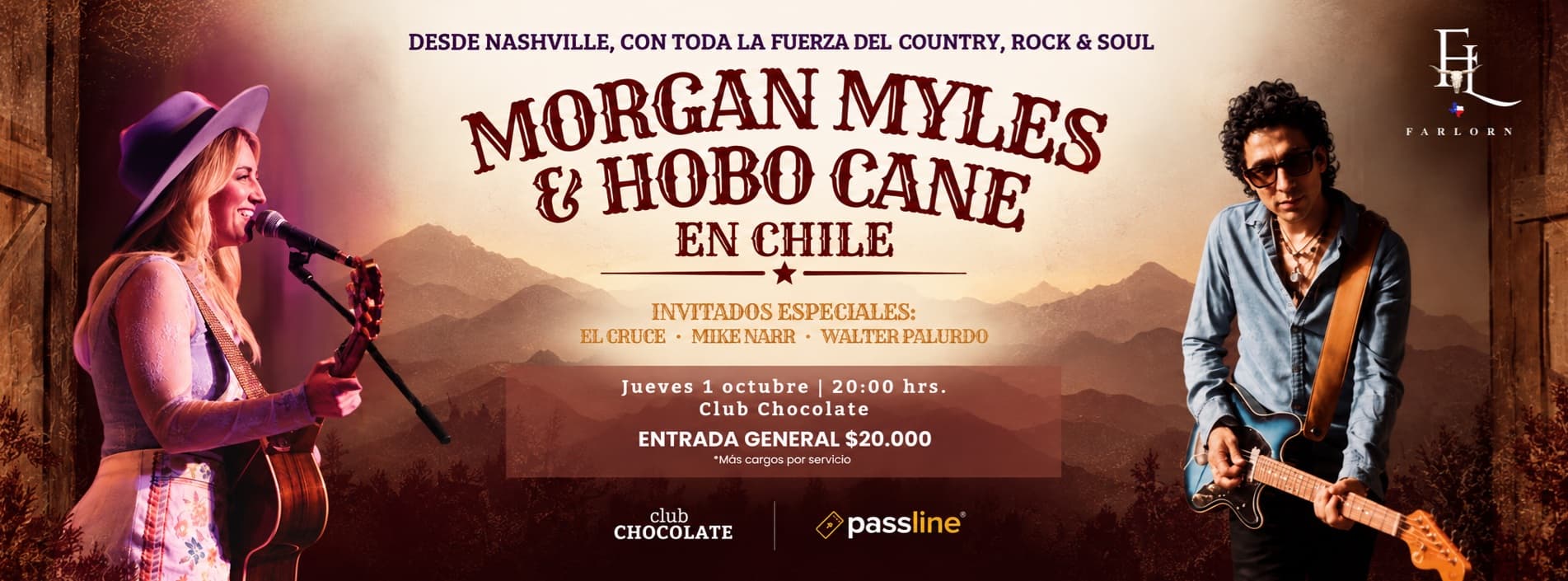 Morgan Myles y Hobo Cane llegan a Santiago tras conquistar al público del San Pedro Country Music Festival