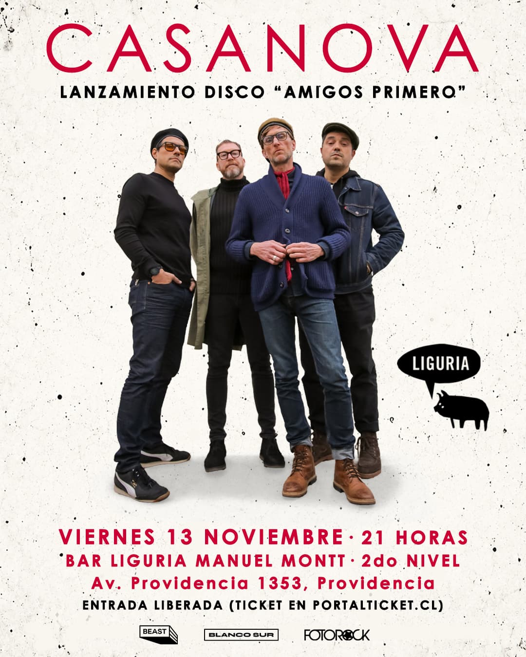 Casanova regresa con nuevo EP y agenda concierto de lanzamiento en en Bar Liguria en Providencia