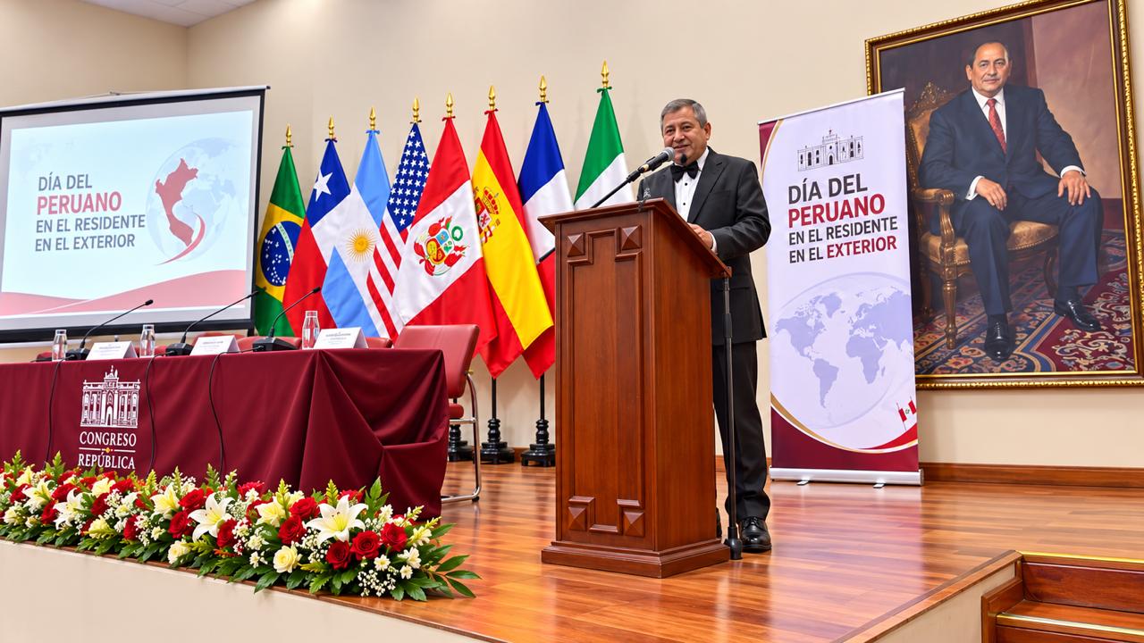 Fundador de El Ají Seco fue homenajeado en el Congreso del Perú por su trayectoria en Chile